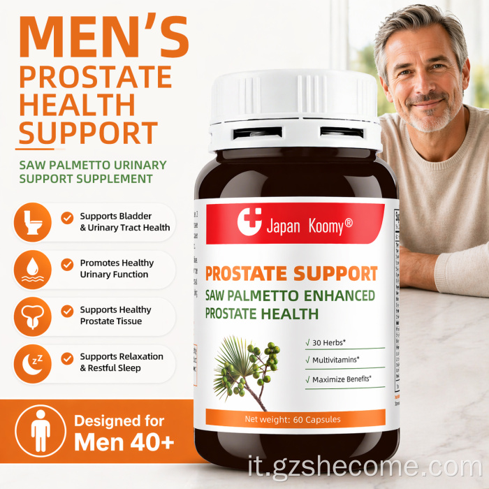 Capsule di Shecome Prostate Support Health Saw Palmetto